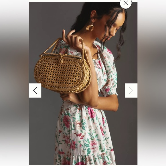 Anthropologie The Somerset Maxi Dress: Puff-Sleeve Edition Tiered Pockets Cotton - Picture 5 of 15